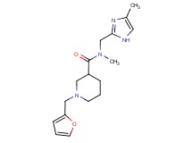 1-(2-furylmethyl)-N-methyl-N-[(4-methyl-1H-imidazol-2-yl)methyl]piperidine-3-carboxamide