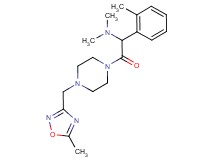 N,N-dimethyl-2-{4-[(5-methyl-1,2,4-oxadiazol-3-yl)methyl]-1-piperazinyl}-1-(2-methylphenyl)-2-oxoethanamine