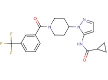 N-(1-{1-[3-(trifluoromethyl)benzoyl]-4-piperidinyl}-1H-pyrazol-5-yl)cyclopropanecarboxamide