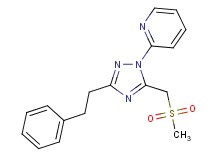 2-[5-[(methylsulfonyl)methyl]-3-(2-phenylethyl)-1H-1,2,4-triazol-1-yl]pyridine