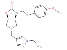 (3aS*,6aR*)-5-[(1-ethyl-1H-pyrazol-4-yl)methyl]-3-[2-(4-methoxyphenyl)ethyl]hexahydro-2H-pyrrolo[3,4-d][1,3]oxazol-2-one