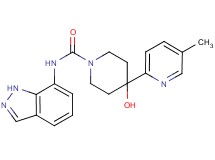 4-hydroxy-N-1H-indazol-7-yl-4-(5-methylpyridin-2-yl)piperidine-1-carboxamide