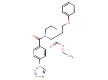 ethyl 3-(2-phenoxyethyl)-1-[4-(1H-tetrazol-1-yl)benzoyl]-3-piperidinecarboxylate
