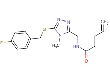 N-({5-[(4-fluorobenzyl)thio]-4-methyl-4H-1,2,4-triazol-3-yl}methyl)-4-pentenamide