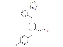 2-(1-(4-methylbenzyl)-4-{[1-(1,3-thiazol-2-yl)-1H-pyrrol-2-yl]methyl}-2-piperazinyl)ethanol