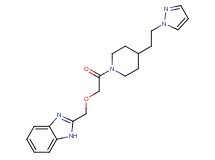 2-[(2-oxo-2-{4-[2-(1H-pyrazol-1-yl)ethyl]-1-piperidinyl}ethoxy)methyl]-1H-benzimidazole