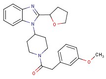 1-{1-[(3-methoxyphenyl)acetyl]-4-piperidinyl}-2-(tetrahydro-2-furanyl)-1H-benzimidazole
