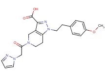 1-[2-(4-methoxyphenyl)ethyl]-5-(1H-pyrazol-1-ylacetyl)-4,5,6,7-tetrahydro-1H-pyrazolo[4,3-c]pyridine-3-carboxylic acid