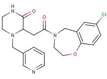 3-[2-(7-chloro-2,3-dihydro-1,4-benzoxazepin-4(5H)-yl)-2-oxoethyl]-4-(3-pyridinylmethyl)-2-piperazinone