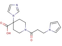 4-(1H-imidazol-1-yl)-1-[3-(1H-pyrrol-1-yl)propanoyl]piperidine-4-carboxylic acid