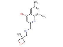 6,8-dimethyl-2-({[(3-methyloxetan-3-yl)methyl]amino}methyl)quinolin-4-ol