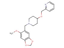 2-[({1-[(6-methoxy-1,3-benzodioxol-5-yl)methyl]piperidin-4-yl}oxy)methyl]pyridine