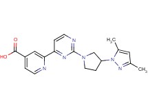 2-{2-[3-(3,5-dimethyl-1H-pyrazol-1-yl)pyrrolidin-1-yl]pyrimidin-4-yl}isonicotinic acid