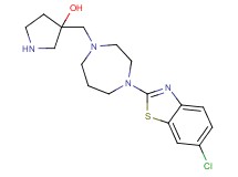 3-{[4-(6-chloro-1,3-benzothiazol-2-yl)-1,4-diazepan-1-yl]methyl}-3-pyrrolidinol dihydrochloride