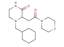 4-(cyclohexylmethyl)-3-[2-oxo-2-(4-thiomorpholinyl)ethyl]-2-piperazinone