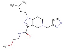 N-(2-methoxyethyl)-1-(3-methylbutyl)-5-(1H-pyrazol-3-ylmethyl)-4,5,6,7-tetrahydro-1H-pyrazolo[4,3-c]pyridine-3-carboxamide