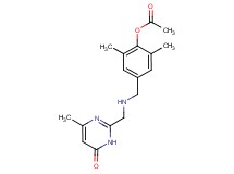 2,6-dimethyl-4-({[(4-methyl-6-oxo-1,6-dihydropyrimidin-2-yl)methyl]amino}methyl)phenyl acetate