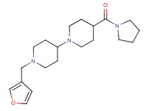 1'-(3-furylmethyl)-4-(1-pyrrolidinylcarbonyl)-1,4'-bipiperidine