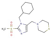 4-{[1-(cyclohexylmethyl)-2-(methylsulfonyl)-1H-imidazol-5-yl]methyl}thiomorpholine