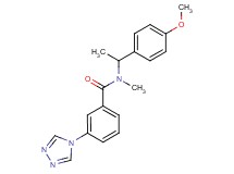 N-[1-(4-methoxyphenyl)ethyl]-N-methyl-3-(4H-1,2,4-triazol-4-yl)benzamide