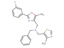 N-benzyl-1-[2-(3-fluorophenyl)-5-methyl-1,3-oxazol-4-yl]-N-[(4-methyl-1,3-thiazol-5-yl)methyl]methanamine