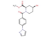 methyl (2R*,4S*)-4-hydroxy-1-[4-(1H-pyrazol-1-yl)benzoyl]piperidine-2-carboxylate