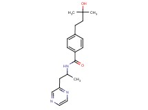 4-(3-hydroxy-3-methylbutyl)-N-[1-methyl-2-(2-pyrazinyl)ethyl]benzamide