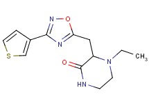 4-ethyl-3-{[3-(3-thienyl)-1,2,4-oxadiazol-5-yl]methyl}-2-piperazinone trifluoroacetate