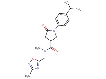 1-(4-isopropylphenyl)-N-methyl-N-[(3-methyl-1,2,4-oxadiazol-5-yl)methyl]-5-oxo-3-pyrrolidinecarboxamide
