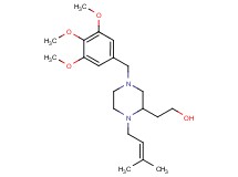 2-[1-(3-methyl-2-buten-1-yl)-4-(3,4,5-trimethoxybenzyl)-2-piperazinyl]ethanol