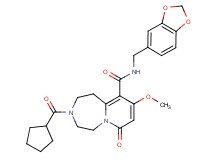 N-(1,3-benzodioxol-5-ylmethyl)-3-(cyclopentylcarbonyl)-9-methoxy-7-oxo-1,2,3,4,5,7-hexahydropyrido[1,2-d][1,4]diazepine-10-carboxamide
