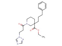 ethyl 3-(3-phenylpropyl)-1-[3-(1H-1,2,4-triazol-1-yl)propanoyl]-3-piperidinecarboxylate