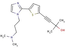 4-(5-{1-[3-(dimethylamino)propyl]-1H-imidazol-2-yl}-2-thienyl)-2-methylbut-3-yn-2-ol