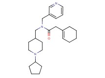 2-(1-cyclohexen-1-yl)-N-[(1-cyclopentyl-4-piperidinyl)methyl]-N-(3-pyridinylmethyl)acetamide