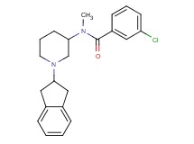 3-chloro-N-[1-(2,3-dihydro-1H-inden-2-yl)-3-piperidinyl]-N-methylbenzamide