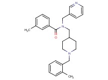 3-methyl-N-{[1-(2-methylbenzyl)-4-piperidinyl]methyl}-N-(3-pyridinylmethyl)benzamide