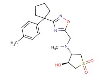 (3S*,4S*)-4-[methyl({3-[1-(4-methylphenyl)cyclopentyl]-1,2,4-oxadiazol-5-yl}methyl)amino]tetrahydro-3-thiopheneol 1,1-dioxide