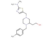 2-[4-{[2-(dimethylamino)-1,3-thiazol-5-yl]methyl}-1-(4-methylbenzyl)-2-piperazinyl]ethanol
