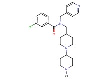 3-chloro-N-[(1'-methyl-1,4'-bipiperidin-4-yl)methyl]-N-(4-pyridinylmethyl)benzamide