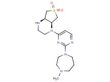 (4aR*,7aS*)-1-[2-(4-methyl-1,4-diazepan-1-yl)pyrimidin-4-yl]octahydrothieno[3,4-b]pyrazine 6,6-dioxide