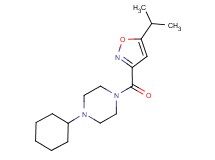 1-cyclohexyl-4-[(5-isopropyl-3-isoxazolyl)carbonyl]piperazine