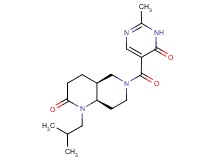 (4aS*,8aR*)-1-isobutyl-6-[(2-methyl-6-oxo-1,6-dihydro-5-pyrimidinyl)carbonyl]octahydro-1,6-naphthyridin-2(1H)-one