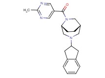 (1S*,5R*)-3-(2,3-dihydro-1H-inden-2-yl)-6-[(2-methyl-5-pyrimidinyl)carbonyl]-3,6-diazabicyclo[3.2.2]nonane