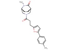 (1S*,5R*)-6-methyl-3-{3-[5-(4-methylphenyl)-2-furyl]propanoyl}-3,6-diazabicyclo[3.2.2]nonan-7-one
