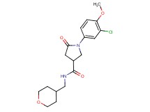 1-(3-chloro-4-methoxyphenyl)-5-oxo-N-(tetrahydro-2H-pyran-4-ylmethyl)-3-pyrrolidinecarboxamide