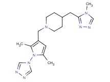 1-{[2,5-dimethyl-1-(4H-1,2,4-triazol-4-yl)-1H-pyrrol-3-yl]methyl}-4-[(4-methyl-4H-1,2,4-triazol-3-yl)methyl]piperidine