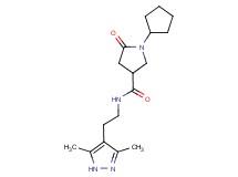 1-cyclopentyl-N-[2-(3,5-dimethyl-1H-pyrazol-4-yl)ethyl]-5-oxopyrrolidine-3-carboxamide