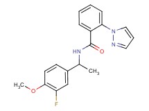 N-[1-(3-fluoro-4-methoxyphenyl)ethyl]-2-(1H-pyrazol-1-yl)benzamide