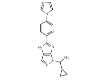 1-(1-cyclopropylethyl)-5-[4-(1H-imidazol-1-yl)phenyl]-1,4-dihydroimidazo[4,5-c]pyrazole