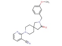 2-[2-(3-methoxybenzyl)-3-oxo-2,8-diazaspiro[4.5]dec-8-yl]nicotinonitrile